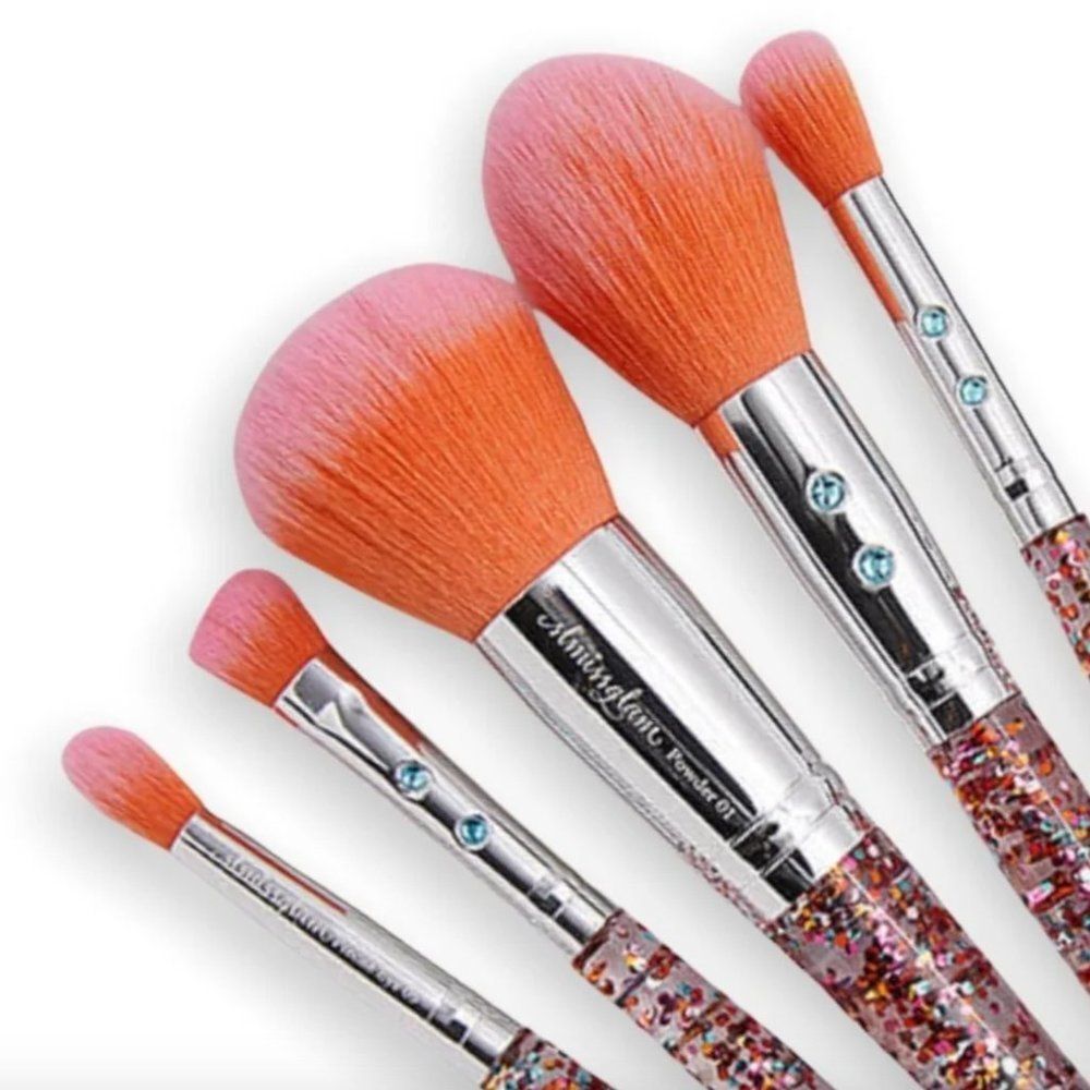 NIP SLMissGlam Rainbow Luxe Makeup Brush Set